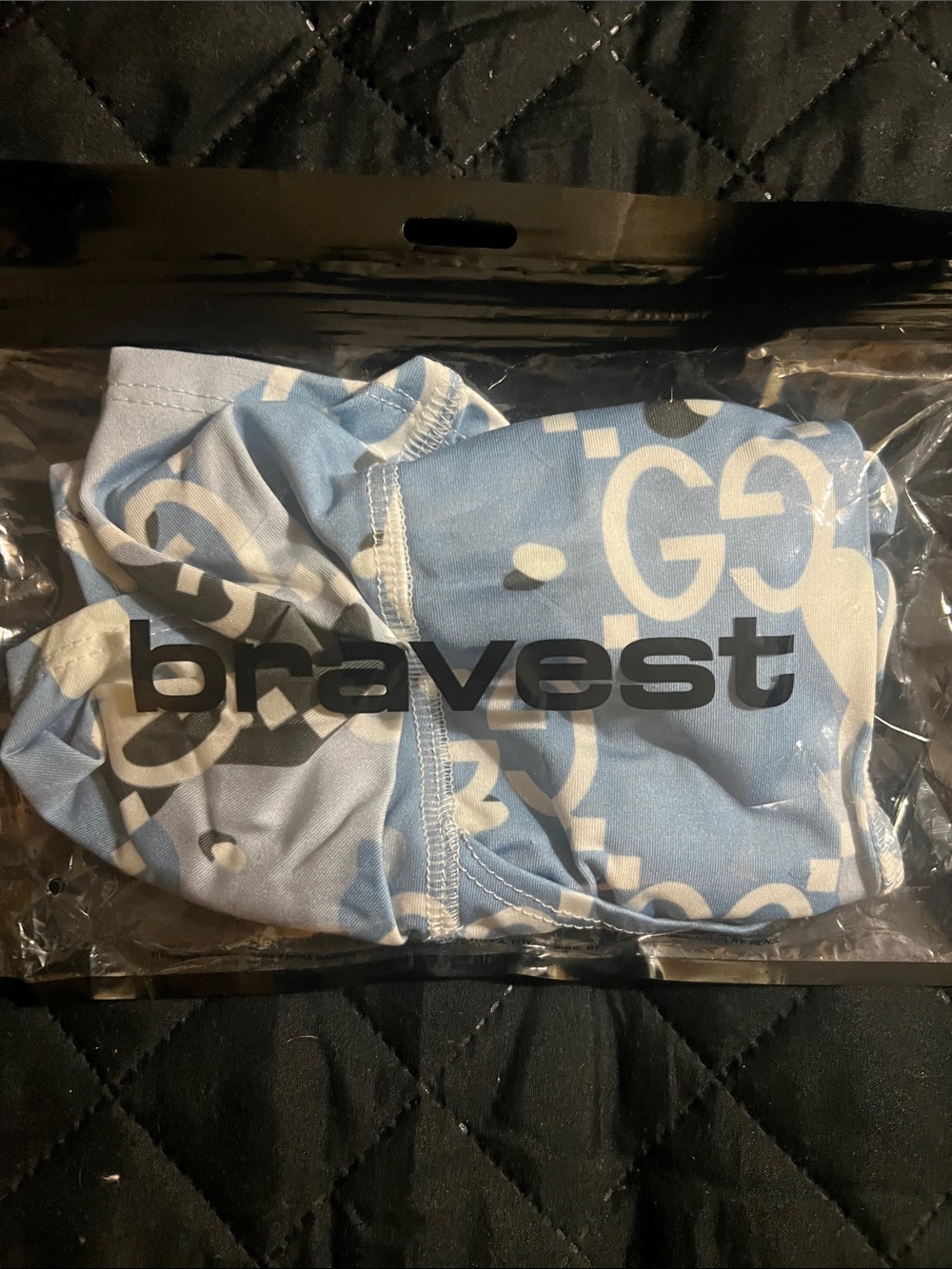 Bravest Studios Light Blue Logo-Print Men's face mask🔥🔥🔥